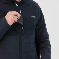 WEDZE Men’s Ski Mid-Length Jacket – Warm 100 Navy Blue -WEDZE SHOP mens ski mid length jacket warm 100 navy blue 8