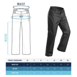 WEDZE Men’s Ski Pants - 100 Black 17 WEDZE Men’s Ski Pants - 100 Black -WEDZE SHOP mens ski pants 100 black 8