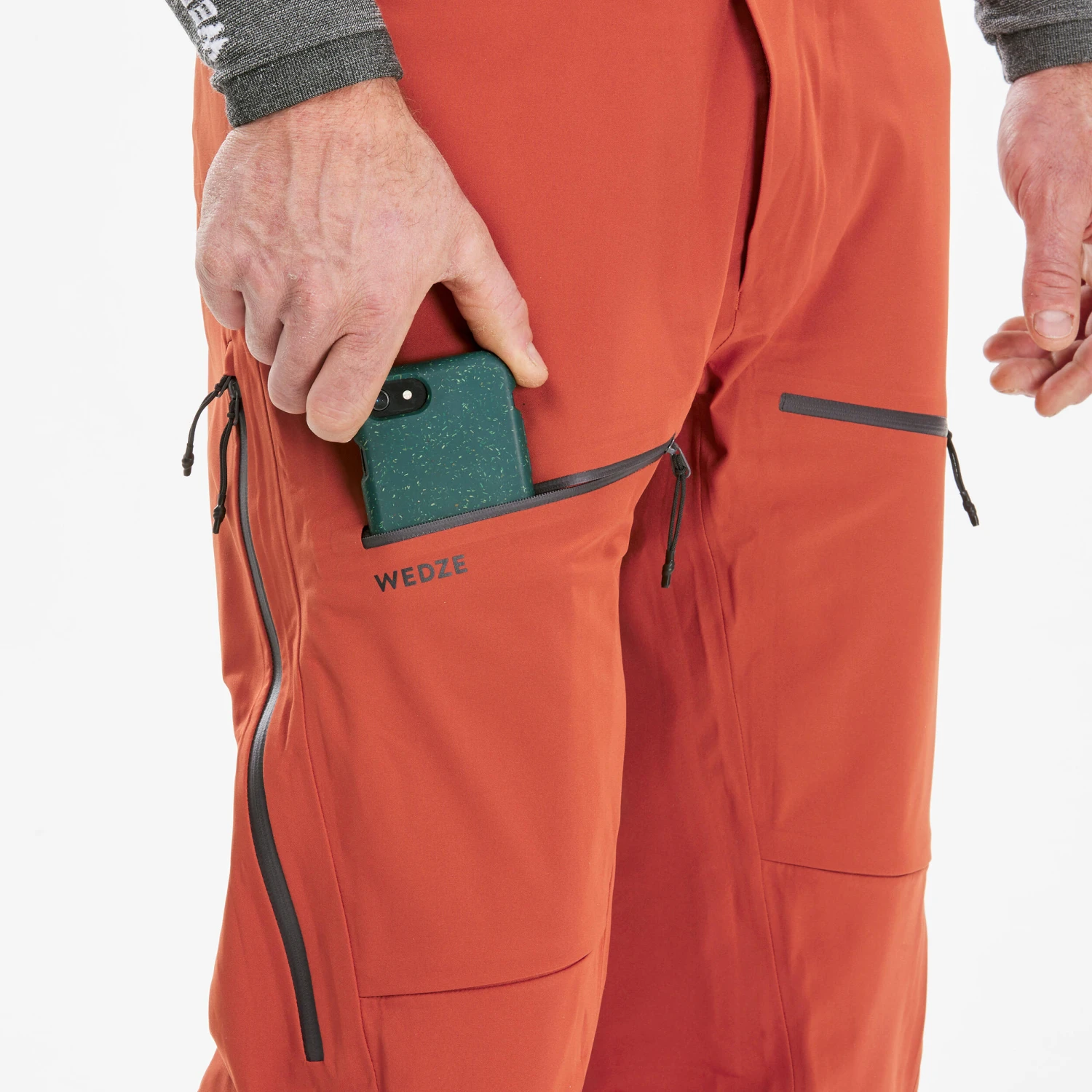 WEDZE Men’s Ski Pants - FR 500 Orange 9 WEDZE Men’s Ski Pants - FR 500 Orange - Image 9