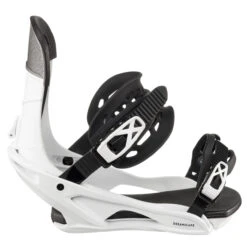 Men’s Snowboard Freestyle Bindings - SNB 500 White -WEDZE SHOP mens snowboard freestyle bindings snb500 white 2