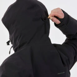 Men’s Snowboard Jacket - SNB 500 Black/Khaki -WEDZE SHOP mens snowboard jacket snb500 black khaki 12