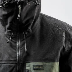 Men’s Snowboard Jacket - SNB 500 Black/Khaki -WEDZE SHOP mens snowboard jacket snb500 black khaki 14