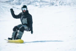 Men’s Snowboard Jacket - SNB 500 Black/Khaki -WEDZE SHOP mens snowboard jacket snb500 black khaki 18