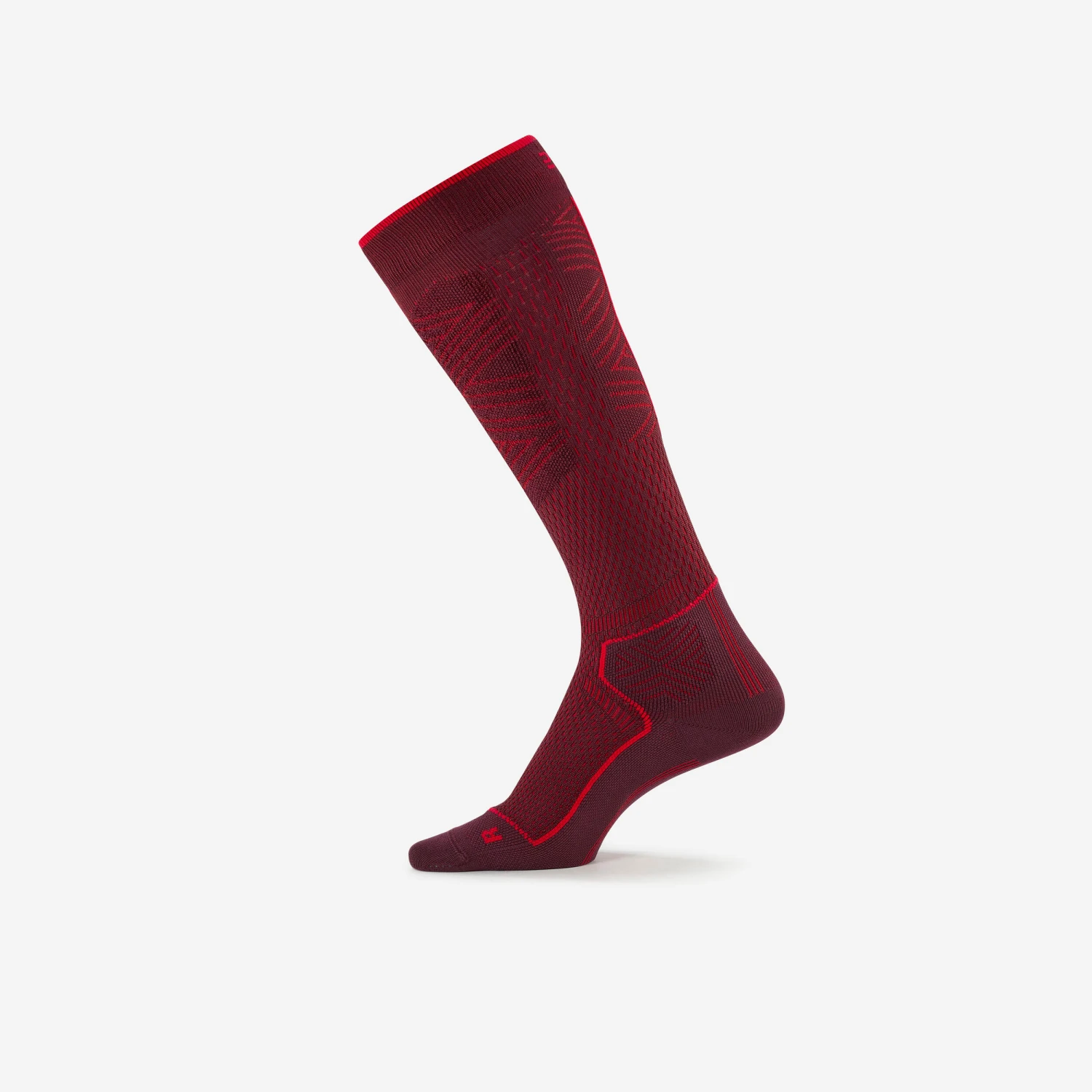 WEDZE Ski And Snowboard Socks - 900 NR Burgundy 2 WEDZE Ski And Snowboard Socks - 900 NR Burgundy - Image 2