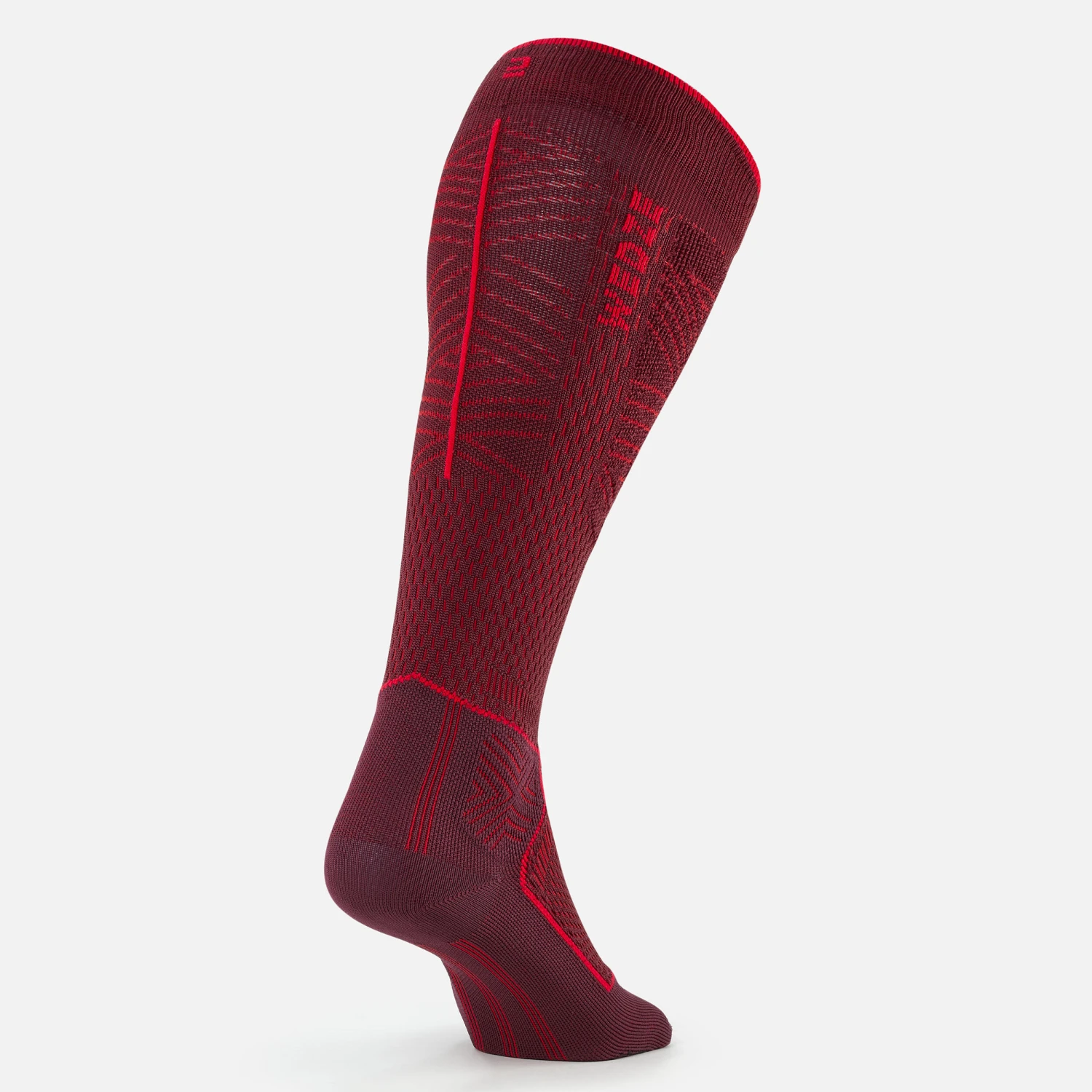 WEDZE Ski And Snowboard Socks - 900 NR Burgundy 3 WEDZE Ski And Snowboard Socks - 900 NR Burgundy - Image 3