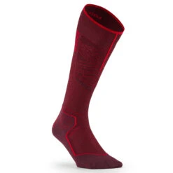 WEDZE Ski And Snowboard Socks - 900Â NR Burgundy