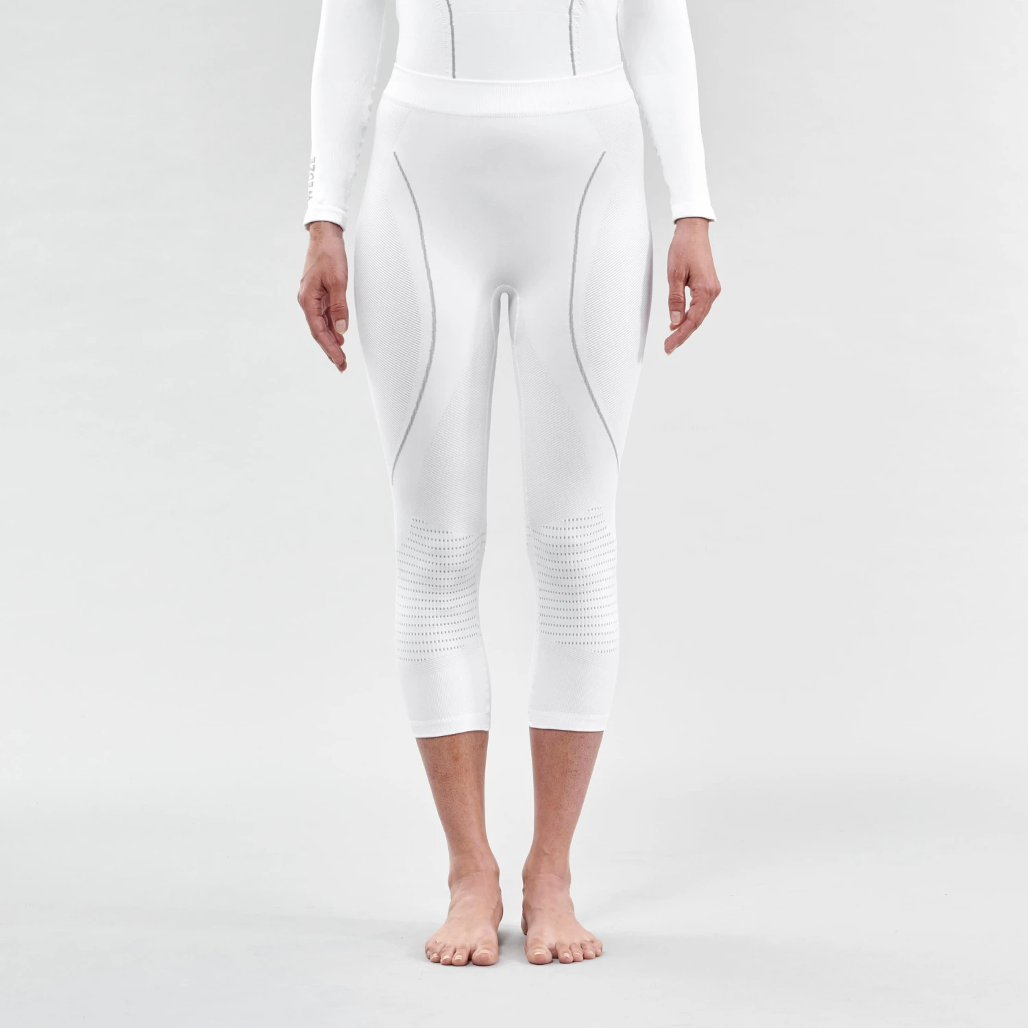 WEDZE Women’s Ski Base Layer Bottoms - BL 980 White 2 WEDZE Women’s Ski Base Layer Bottoms - BL 980 White - Image 2