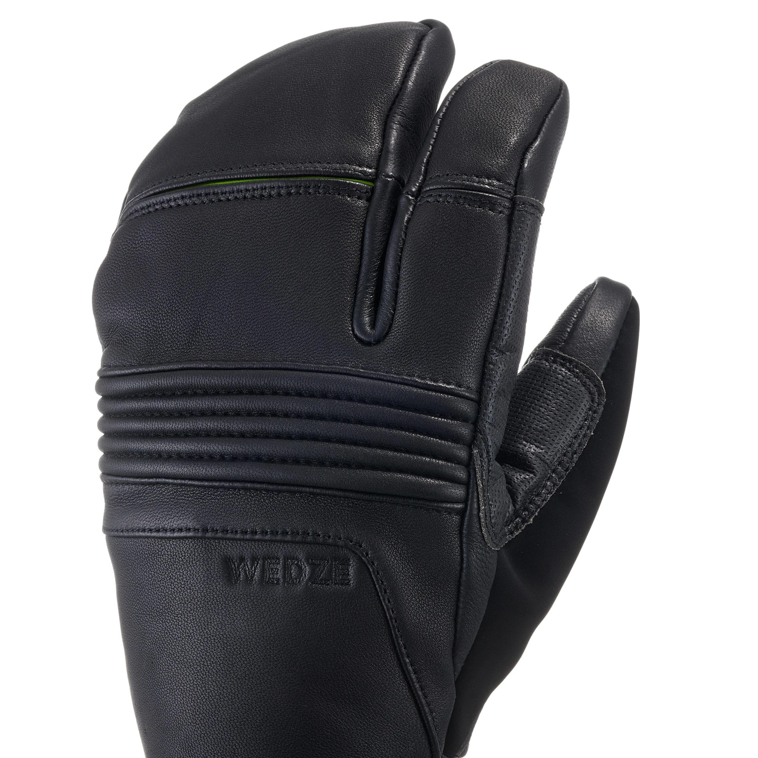 WEDZE Ski 3-Finger Gloves - 900 Black/Yellow 4 WEDZE Ski 3-Finger Gloves - 900 Black/Yellow - Image 4