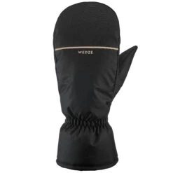 WEDZE Ski Mittens - 100 Black