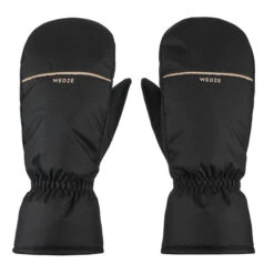 WEDZE Ski Mittens - 100 Black -WEDZE SHOP ski mittens mi 100 black 4
