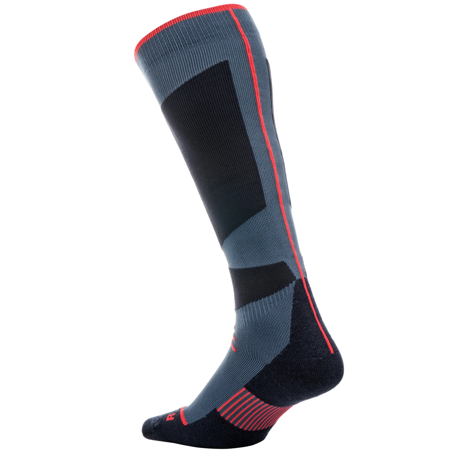 WEDZE Ski Socks - 500 Blue/Red 2 WEDZE Ski Socks - 500 Blue/Red - Image 2