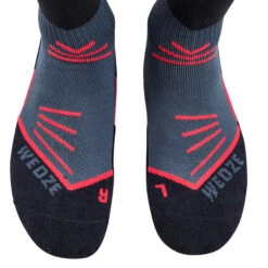 WEDZE Ski Socks - 500 Blue/Red 10 WEDZE Ski Socks - 500 Blue/Red -WEDZE SHOP ski socks 500 blue red 4