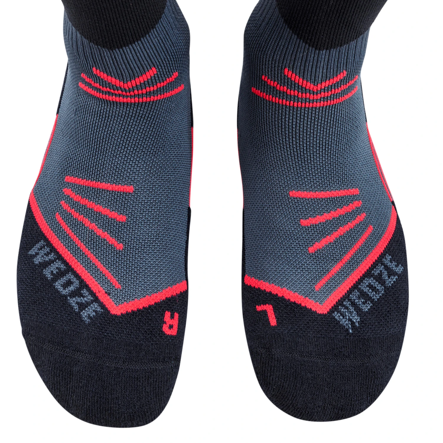 WEDZE Ski Socks - 500 Blue/Red 5 WEDZE Ski Socks - 500 Blue/Red - Image 5