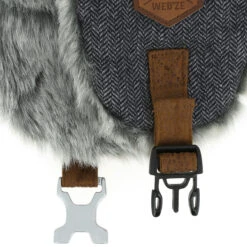 WEDZE Ski Ushanka Hat With FauxFur - Grey -WEDZE SHOP ski ushanka hat with fauxfur grey 3