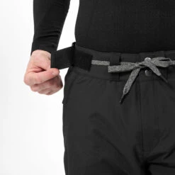 Men's Built-In Foam Pad Snowboard Pants - SNB 100 Black -WEDZE SHOP snb 100 snowboard pants men 4