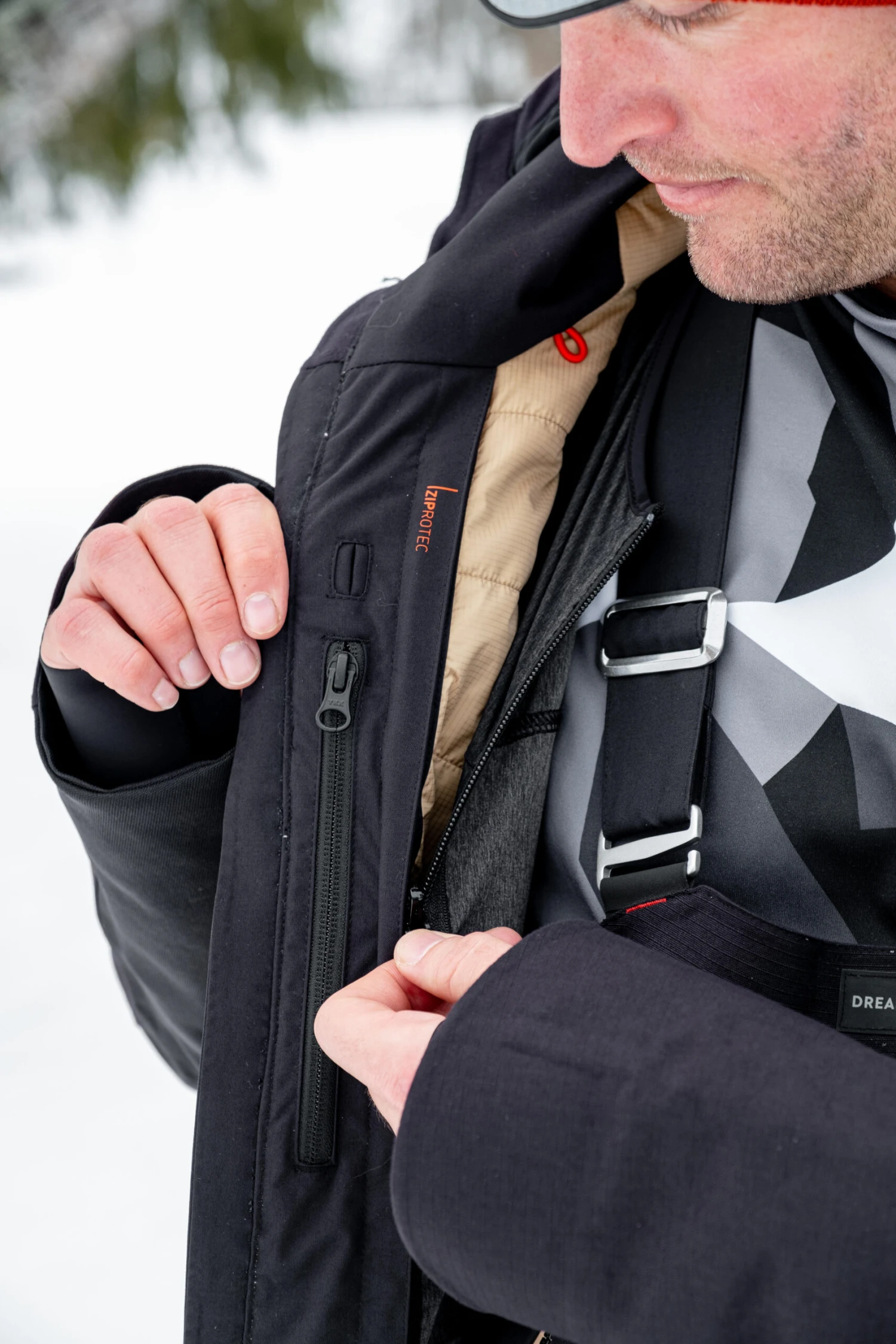 Men's Snowboard Jacket – SNB 900 Beige 17 Men's Snowboard Jacket – SNB 900 Beige - Image 17