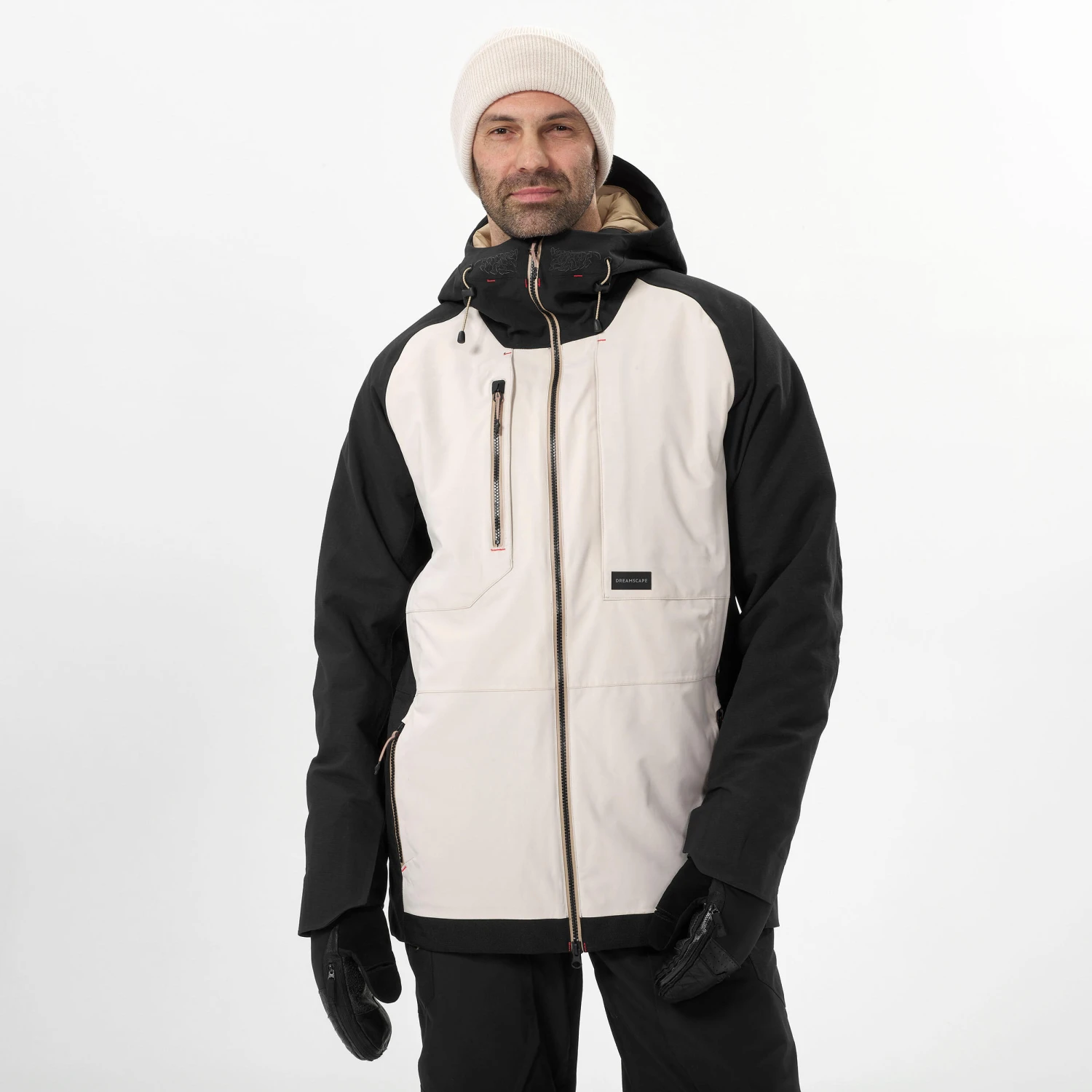Men's Snowboard Jacket – SNB 900 Beige 4 Men's Snowboard Jacket – SNB 900 Beige - Image 4