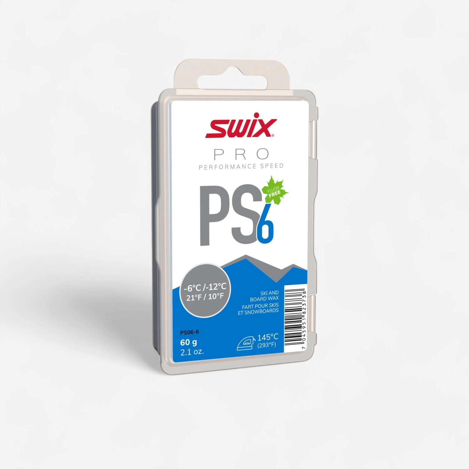 Swix Warm Wax PS6 -6 °C/-12 °C - 60g Blue 1 Swix Warm Wax PS6 -6 °C/-12 °C - 60g Blue