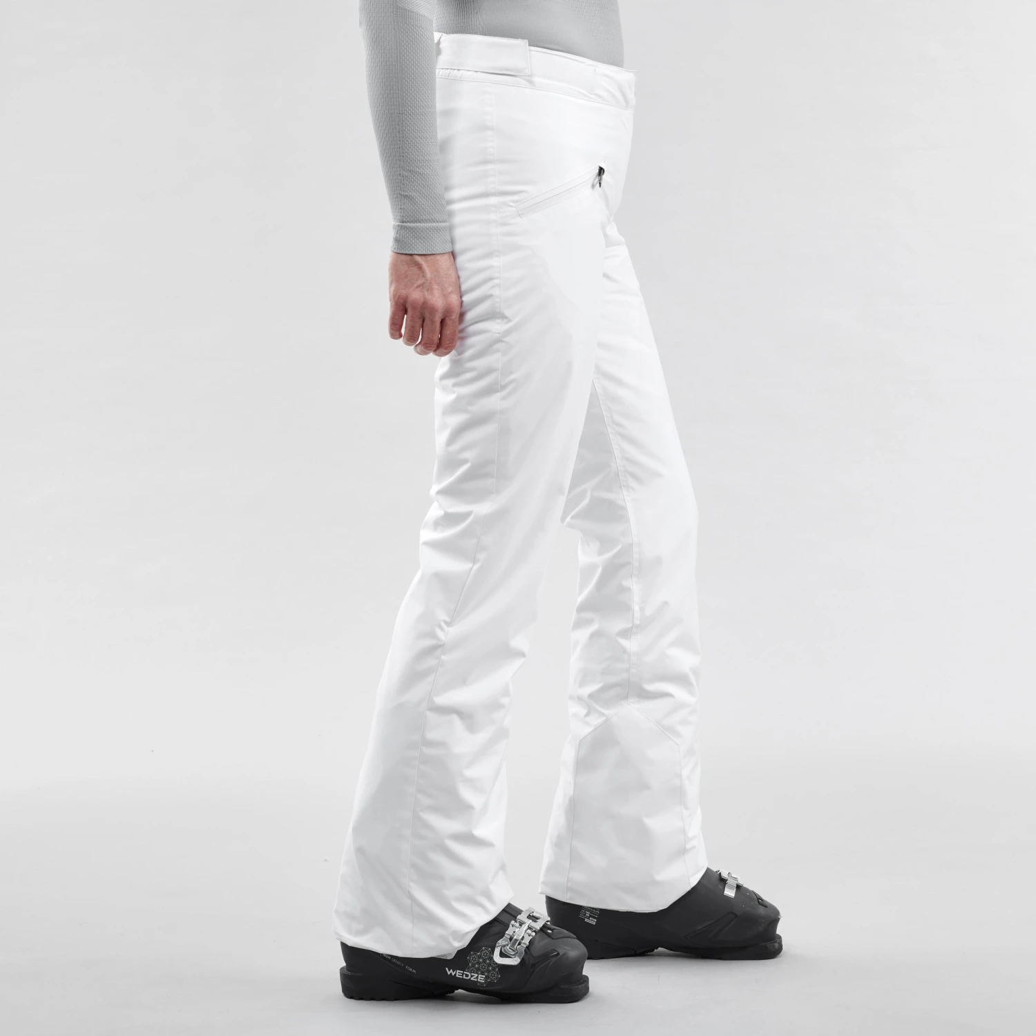 WEDZE Women’s Downhill Ski Pants - 180 White 4 WEDZE Women’s Downhill Ski Pants - 180 White - Image 4