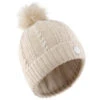 WEDZE Women's Cable-Knit Wool Hat With Pompom - Cream