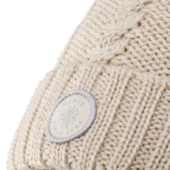 WEDZE Women's Cable-Knit Wool Hat With Pompom - Cream 12 WEDZE Women's Cable-Knit Wool Hat With Pompom - Cream -WEDZE SHOP women s cable knit wool hat with pompom cream 5