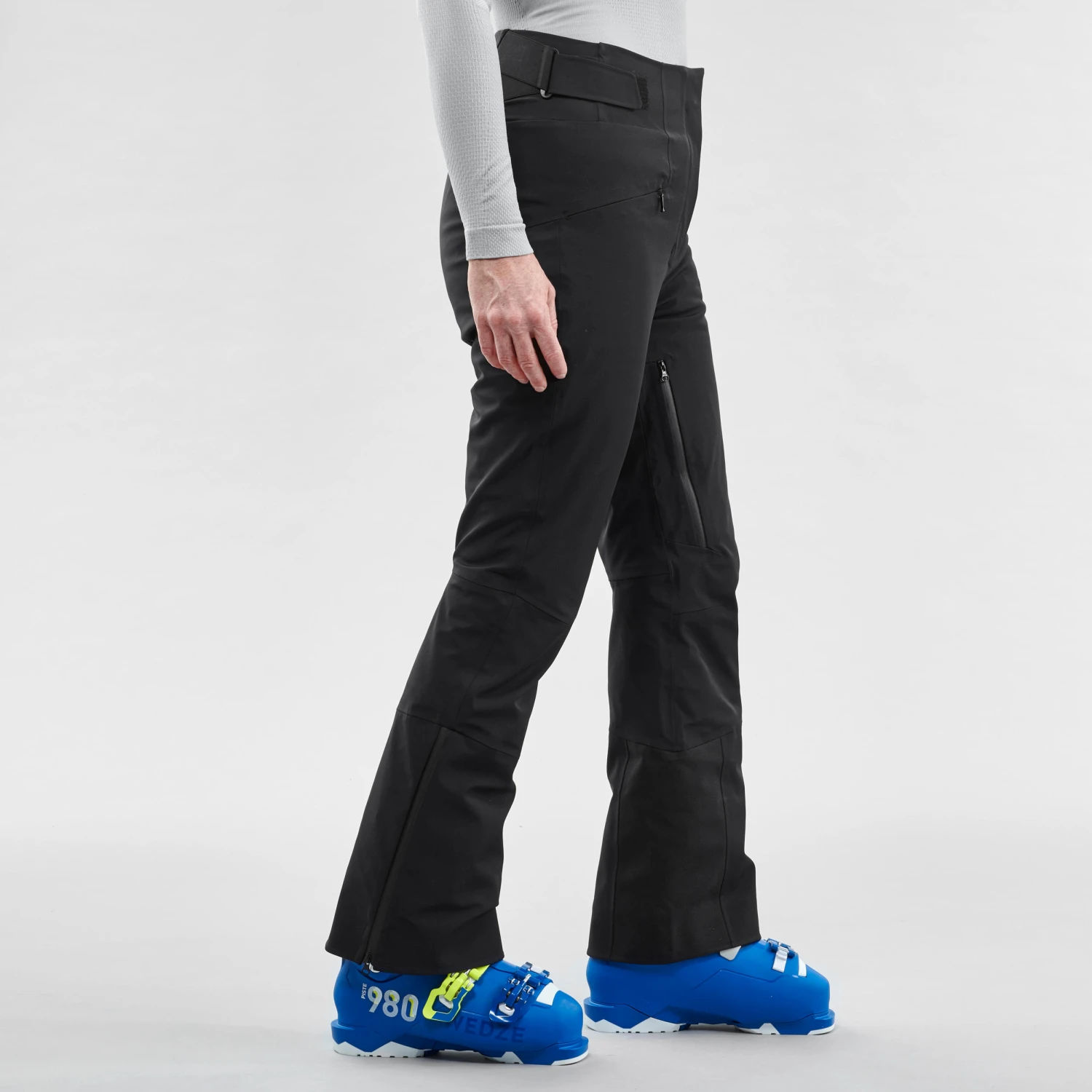 WEDZE Women's Downhill Ski Pants - 980 Black 4 WEDZE Women's Downhill Ski Pants - 980 Black - Image 4