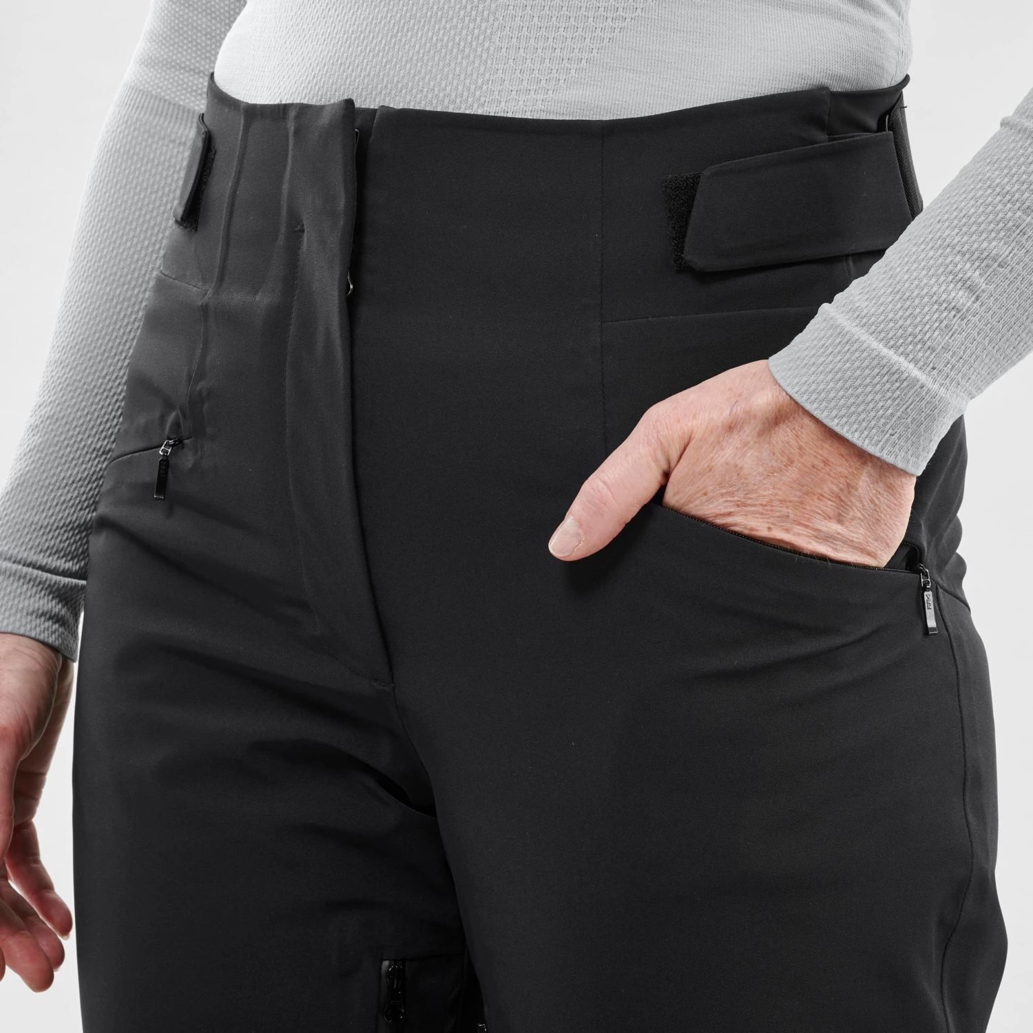 WEDZE Women's Downhill Ski Pants - 980 Black 6 WEDZE Women's Downhill Ski Pants - 980 Black - Image 6