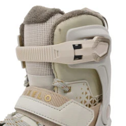 Women's Ice Skates - FIT 520 Warm White/Brown -WEDZE SHOP women s ice skates fit 520 warm white brown 7