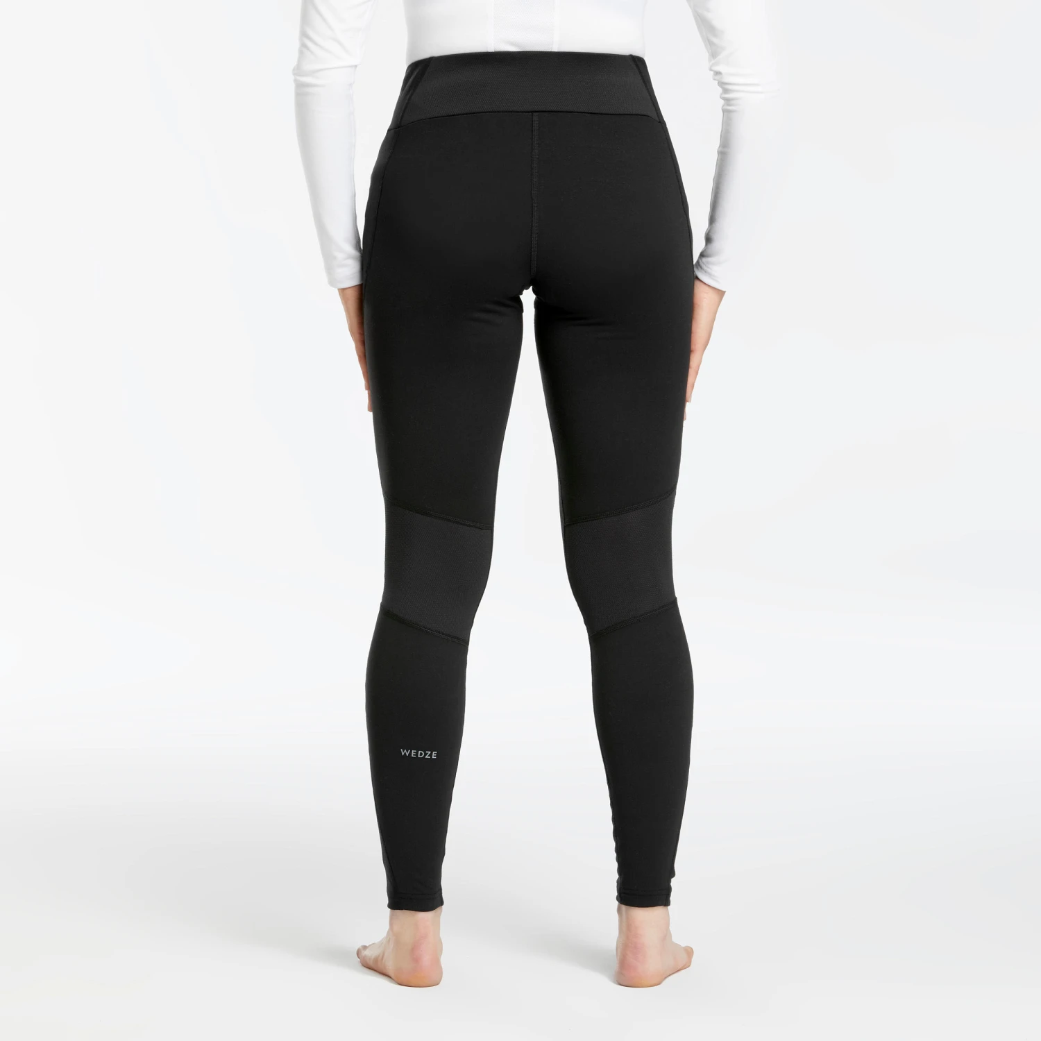 WEDZE Women's Ski Base Layer Bottoms - BL 500 Black 2 WEDZE Women's Ski Base Layer Bottoms - BL 500 Black - Image 2