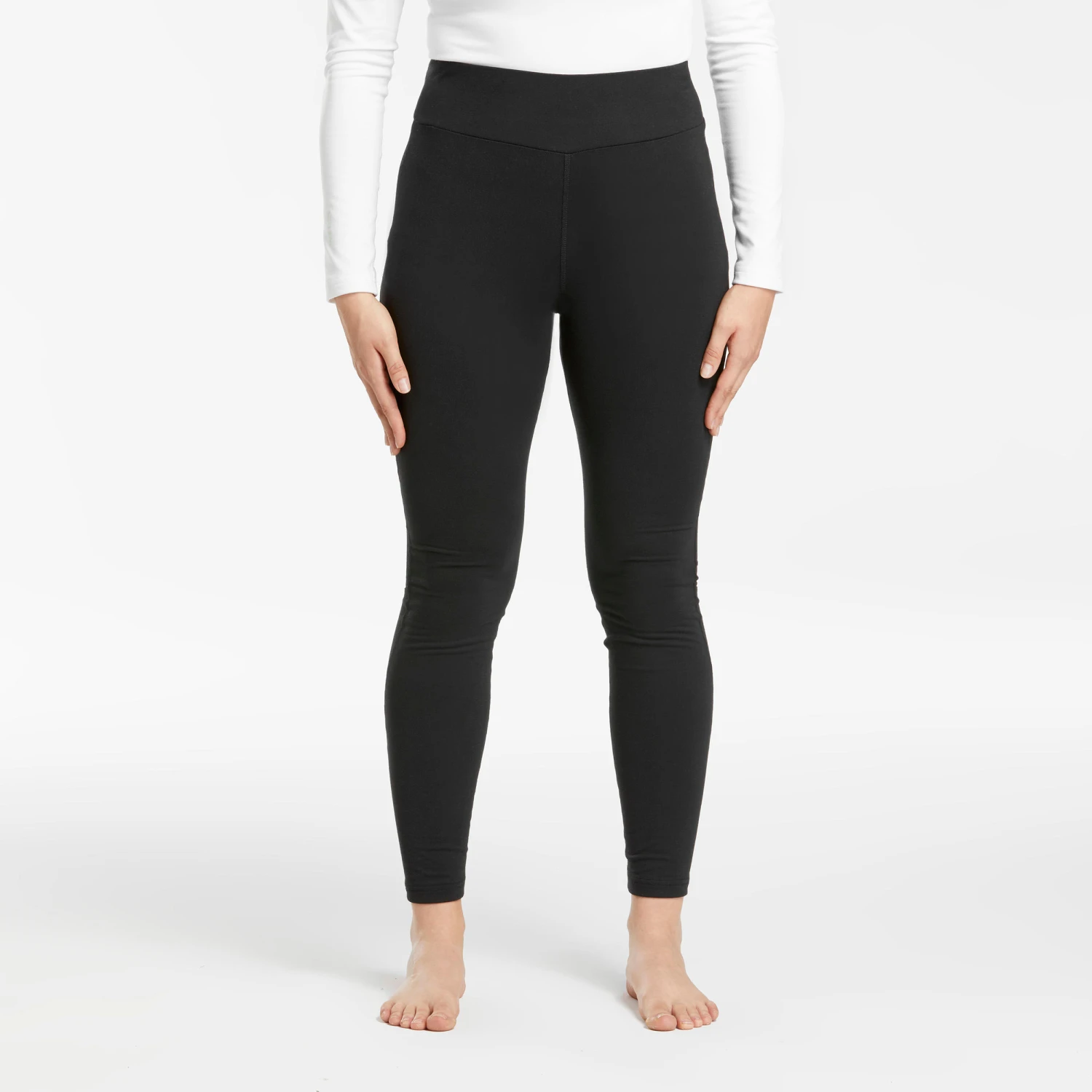 WEDZE Women's Ski Base Layer Bottoms - BL 500 Black 3 WEDZE Women's Ski Base Layer Bottoms - BL 500 Black - Image 3