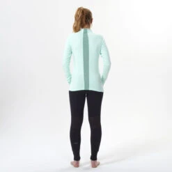 WEDZE Women's Ski Base Layer Top – 500 Green -WEDZE SHOP women s ski base layer top 500 green 5