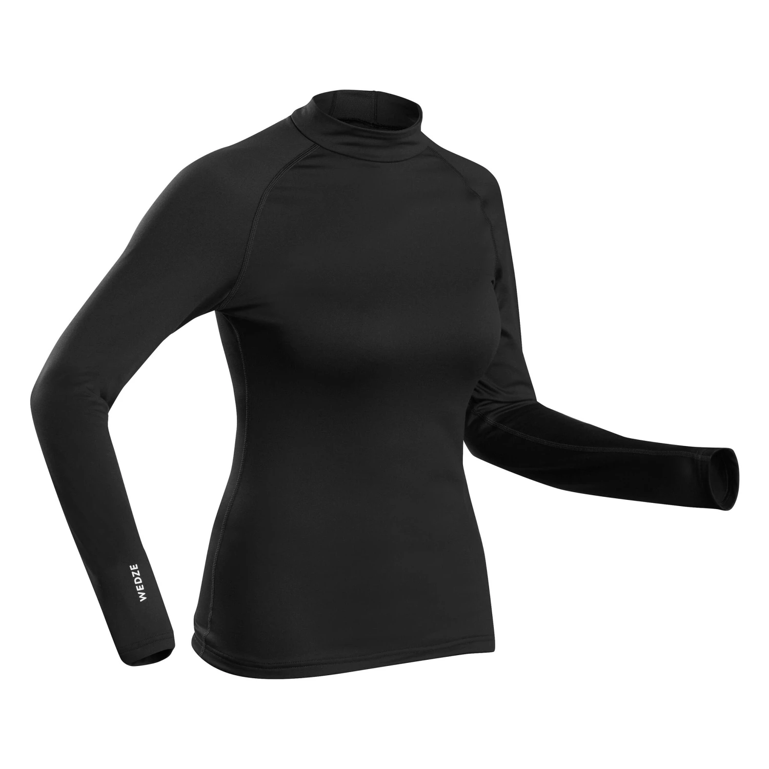 WEDZE Women's Ski Base Layer Top – BL 500 Black 1 WEDZE Women's Ski Base Layer Top – BL 500 Black
