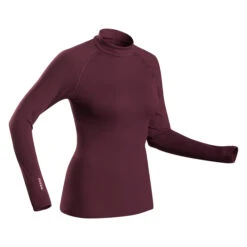 WEDZE Women's Ski Base Layer Top - BL 500 Red