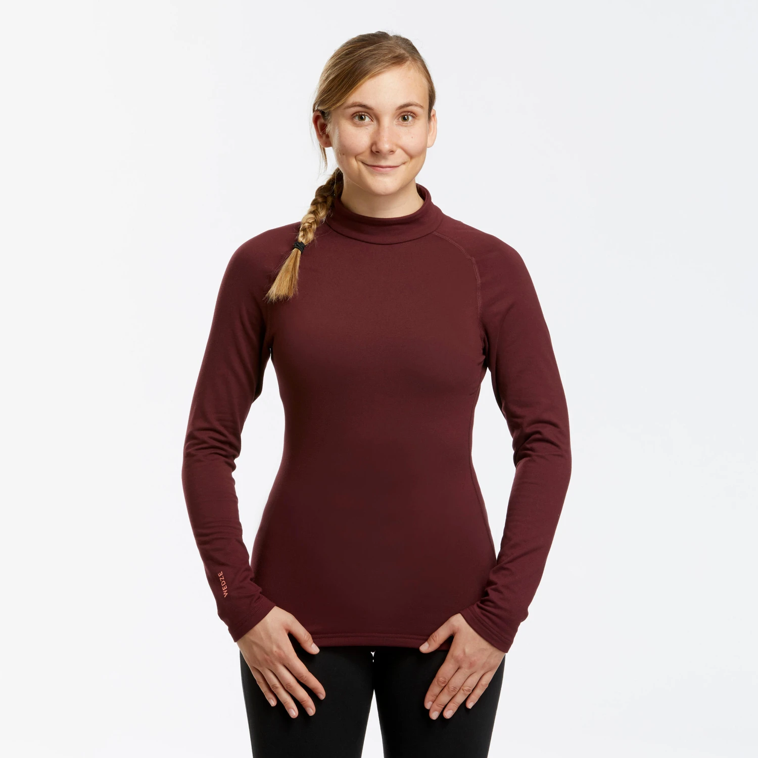 WEDZE Women's Ski Base Layer Top - BL 500 Red 4 WEDZE Women's Ski Base Layer Top - BL 500 Red - Image 4