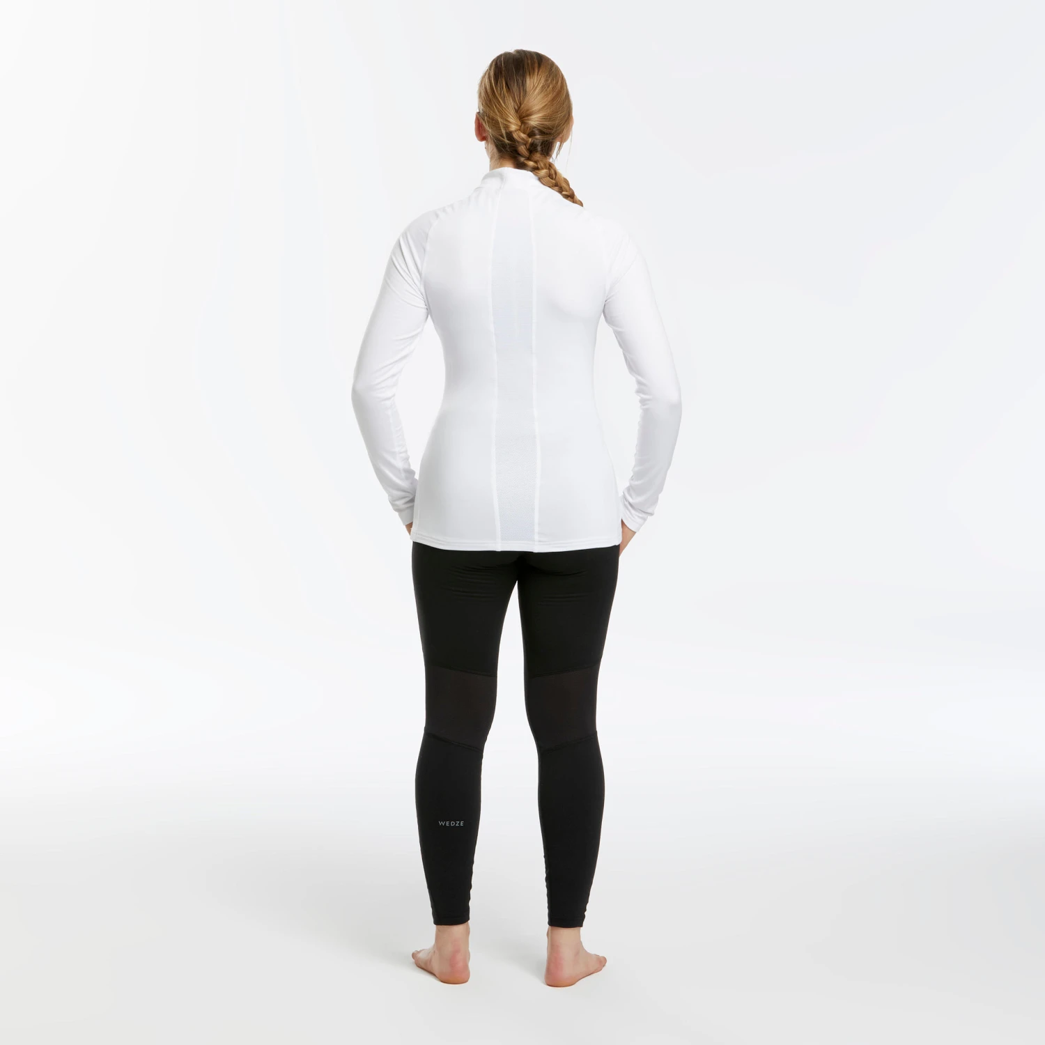WEDZE Women's Ski Base Layer Top – BL 500 White 3 WEDZE Women's Ski Base Layer Top – BL 500 White - Image 3