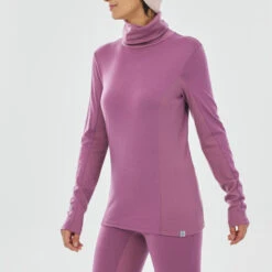 WEDZE Women’s Ski Base Layer Top - BL 900 Pink -WEDZE SHOP women s ski base layer top bl 900 purple 7