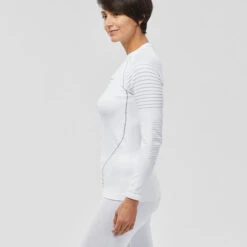 WEDZE Women’s Ski Base Layer Top - BL 980 White -WEDZE SHOP women s ski base layer top bl 980 white 8