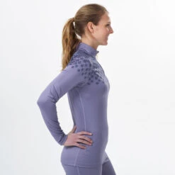 WEDZE Women's Ski Base Layer Top With Half-Zip - 500 Purple -WEDZE SHOP women s ski base layer top with half zip 500 purple 3