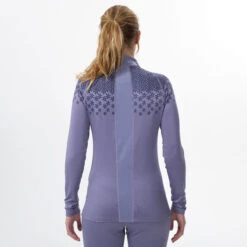 WEDZE Women's Ski Base Layer Top With Half-Zip - 500 Purple -WEDZE SHOP women s ski base layer top with half zip 500 purple 5
