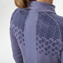 WEDZE Women's Ski Base Layer Top With Half-Zip - 500 Purple -WEDZE SHOP women s ski base layer top with half zip 500 purple 6