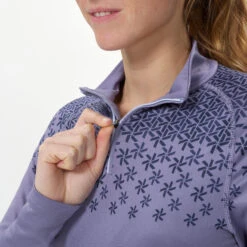 WEDZE Women's Ski Base Layer Top With Half-Zip - 500 Purple -WEDZE SHOP women s ski base layer top with half zip 500 purple 7