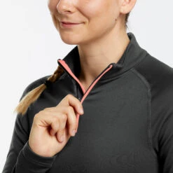 WEDZE Women's Ski Base Layer Top With Half-Zipper - BL 500 Grey 12 WEDZE Women's Ski Base Layer Top With Half-Zipper - BL 500 Grey -WEDZE SHOP women s ski base layer top with half zipper bl 500 grey 4