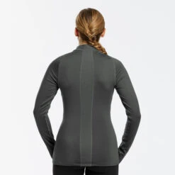 WEDZE Women's Ski Base Layer Top With Half-Zipper - BL 500 Grey 15 WEDZE Women's Ski Base Layer Top With Half-Zipper - BL 500 Grey -WEDZE SHOP women s ski base layer top with half zipper bl 500 grey 7