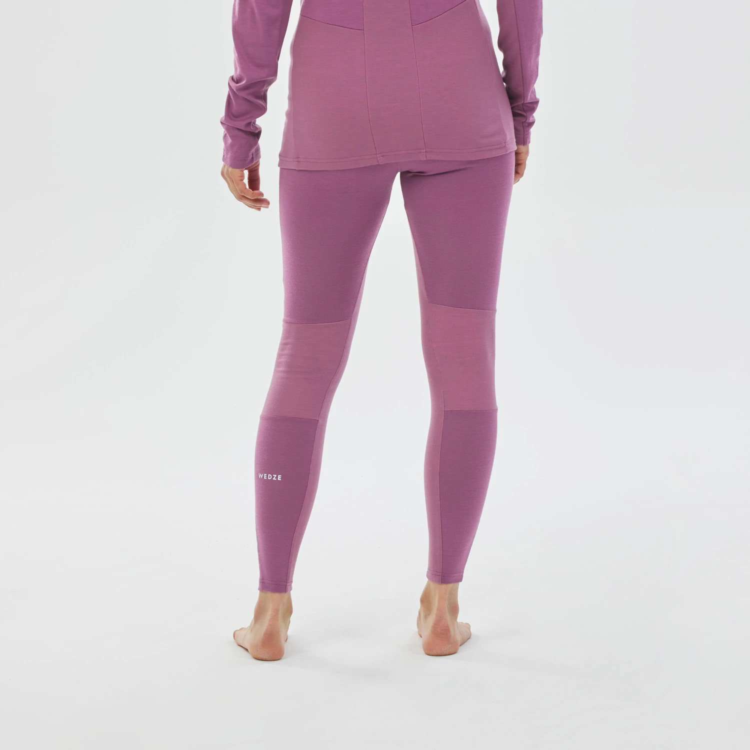 WEDZE Women's Ski Base Layer Wool Bottoms - BL 900 Purple 6 WEDZE Women's Ski Base Layer Wool Bottoms - BL 900 Purple - Image 6