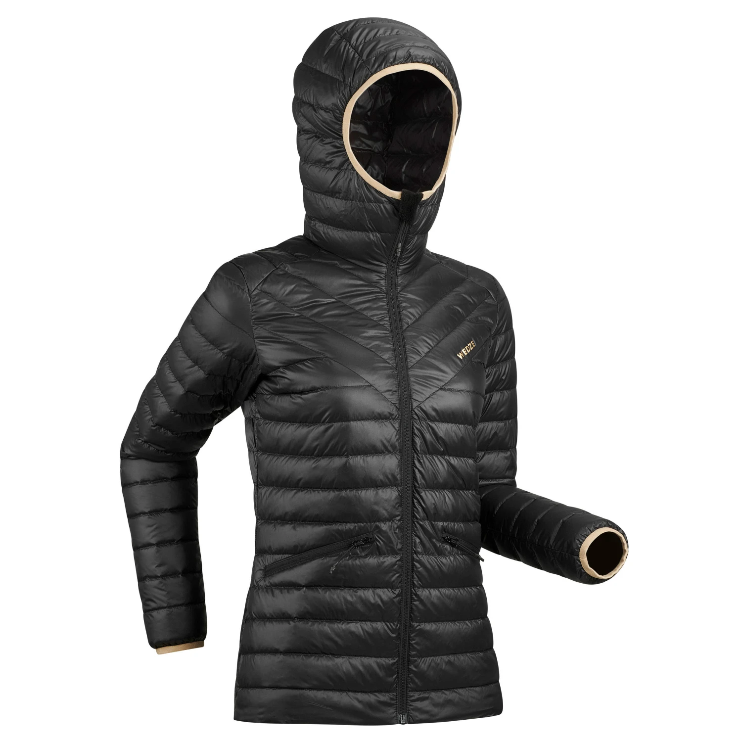 WEDZE Women's Ski Jacket & Midlayer - 980 Black 2 WEDZE Women's Ski Jacket & Midlayer - 980 Black - Image 2