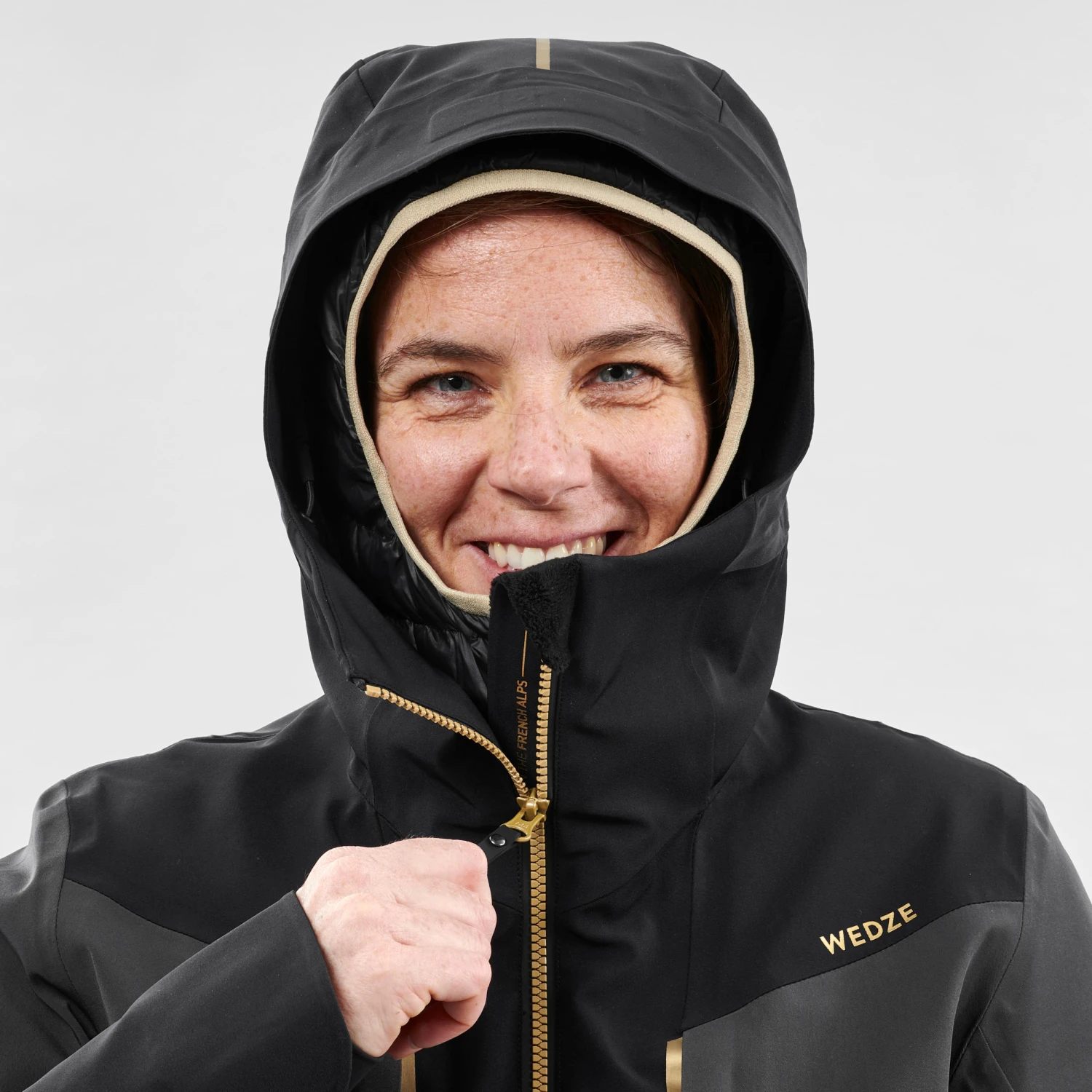 WEDZE Women's Ski Jacket & Midlayer - 980 Black 12 WEDZE Women's Ski Jacket & Midlayer - 980 Black - Image 12