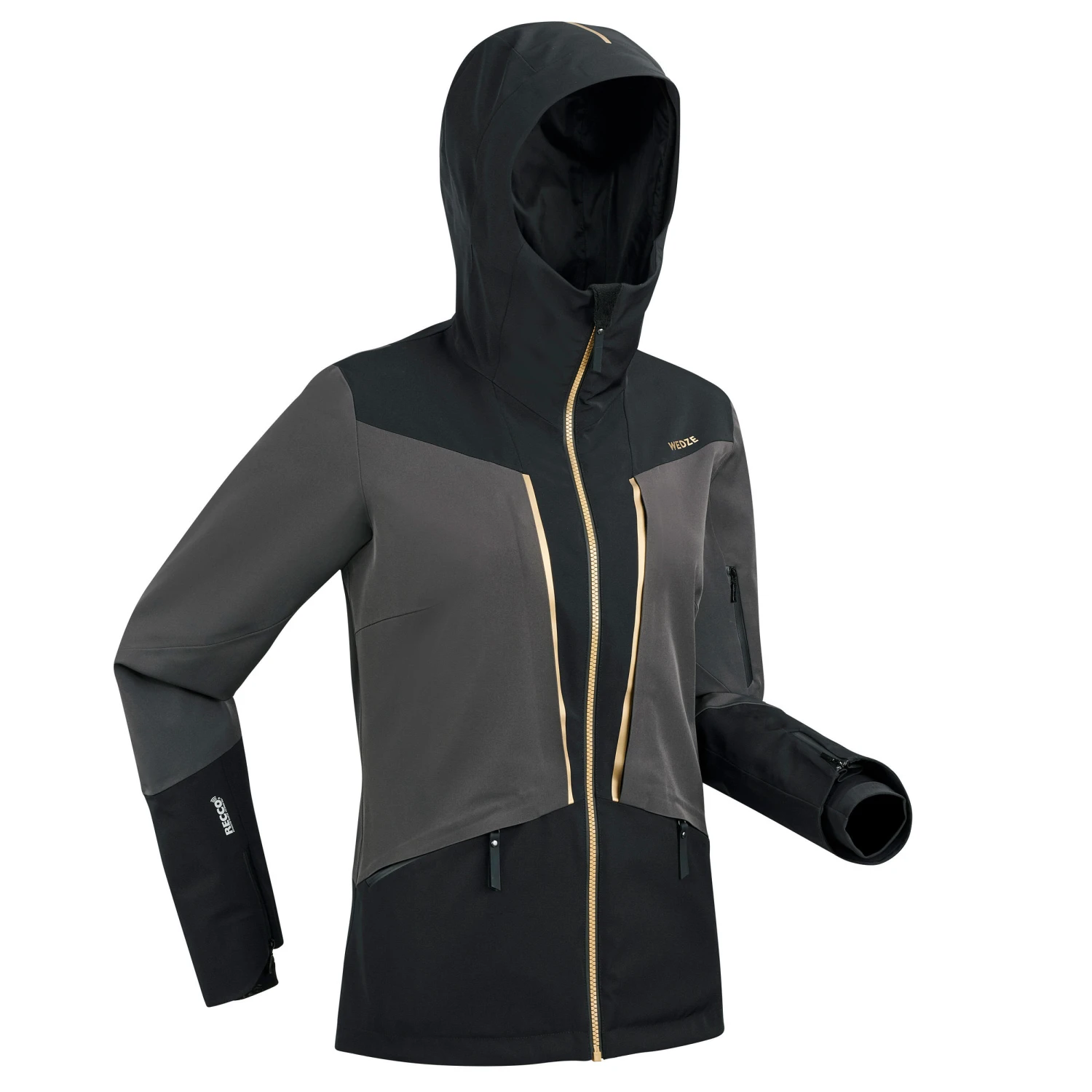 WEDZE Women's Ski Jacket & Midlayer - 980 Black 18 WEDZE Women's Ski Jacket & Midlayer - 980 Black - Image 18