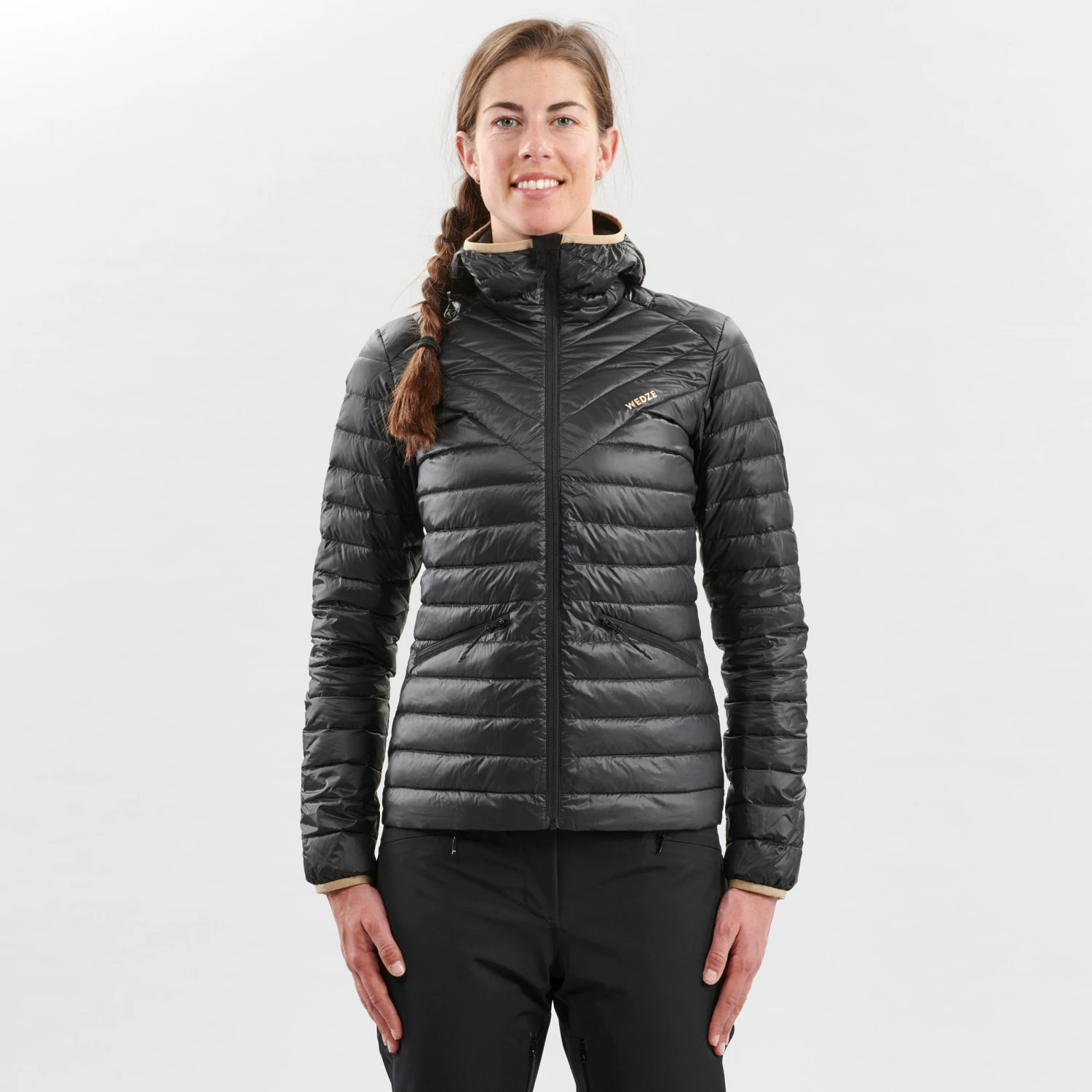WEDZE Women's Ski Jacket & Midlayer - 980 Black 10 WEDZE Women's Ski Jacket & Midlayer - 980 Black - Image 10