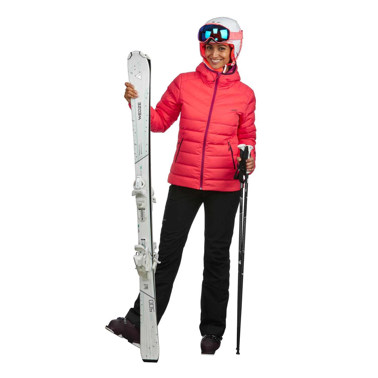 WEDZE Women's Ski Pants - 500 F SLIM Black 3 WEDZE Women's Ski Pants - 500 F SLIM Black - Image 3