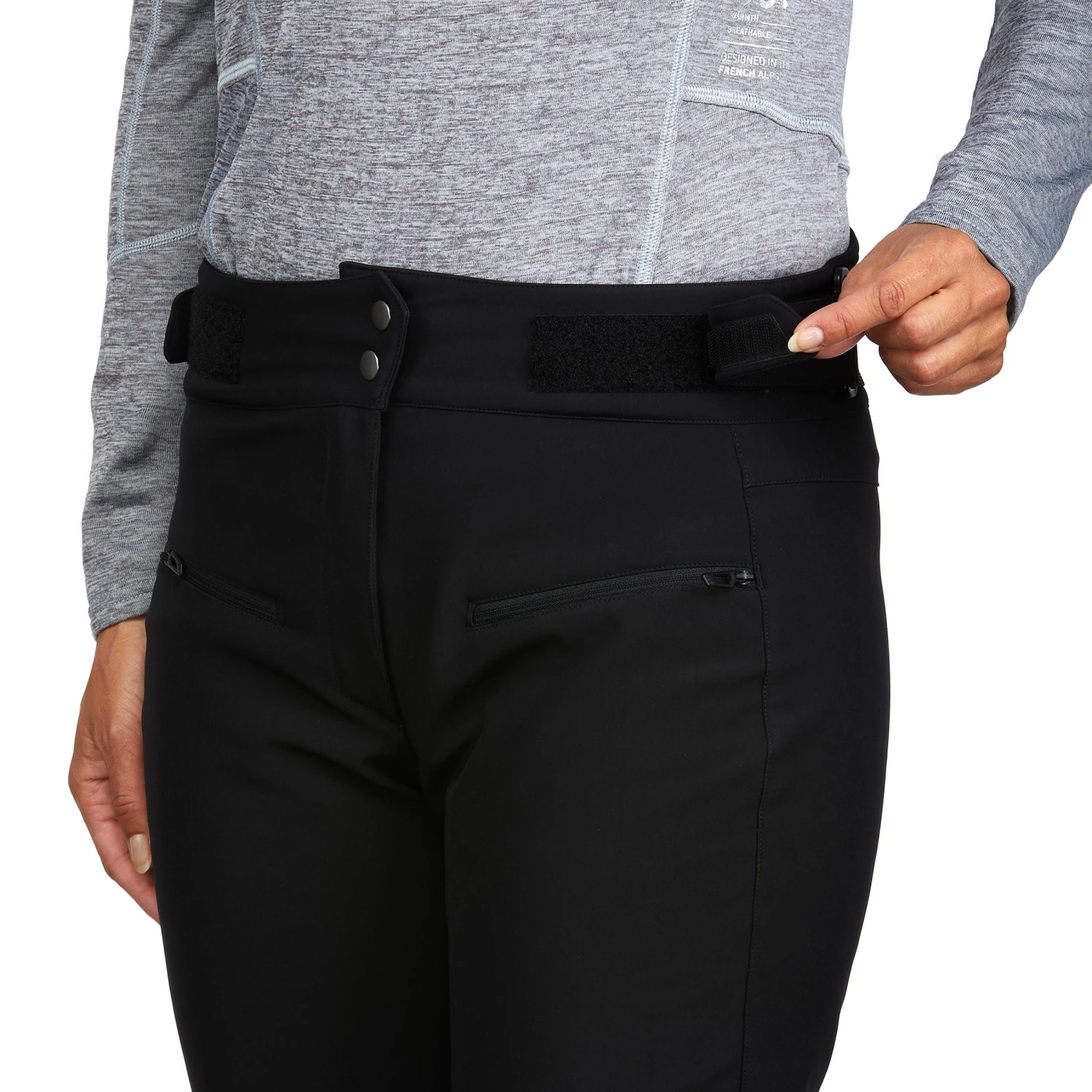 WEDZE Women's Ski Pants - 500 F SLIM Black 4 WEDZE Women's Ski Pants - 500 F SLIM Black - Image 4